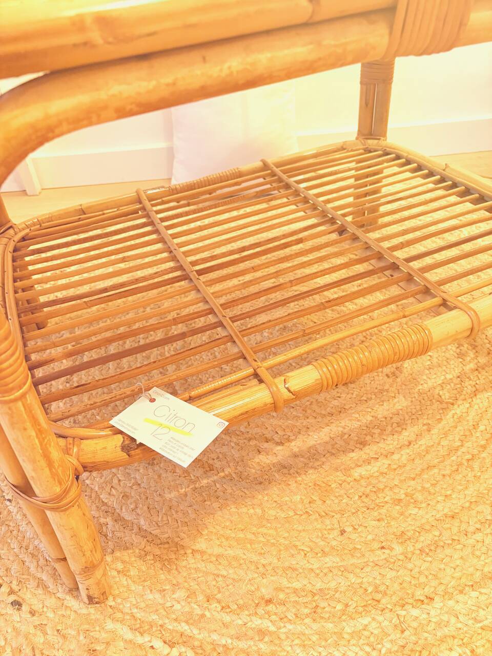 Vintage rattan coffee table