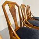 4 walnut burl wood chairs from the 1920s Art Nouveau period.