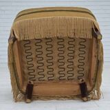 1970s, Danish armchair., original light green furniture velour.