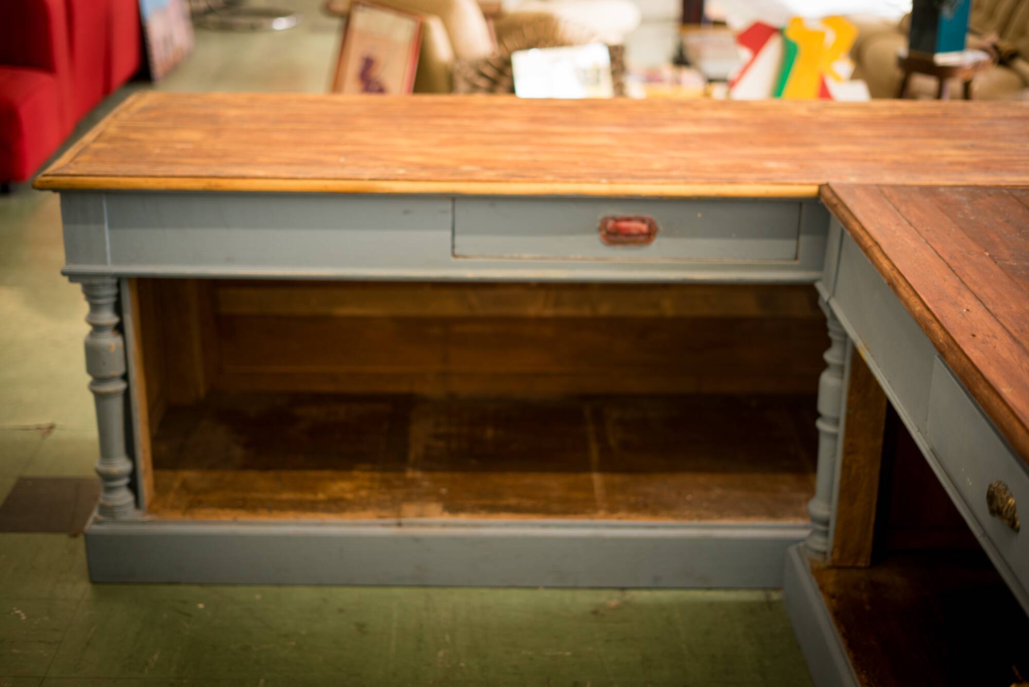 2 draper's counters, trade furniture