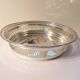 Large openwork basket in silver metal