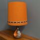 Ceramic orange / brown table lamp 1960s