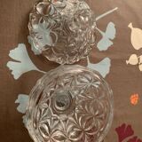 19th century molded crystal drageoir