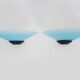 Pair of AV Mazzega wall lights in blue Murano glass. 1980s