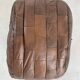 De Sede style pouf in leather patchwork, 1970s design
