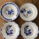 Set of 6 old earthenware soup plates, Sarreguemines Bastia service