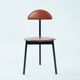 6 Linea Veam leather tripod chairs, Italy 1980s