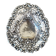 Openwork heart-shaped bowl in solid silver – Rococo style