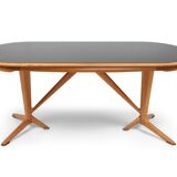 Italian design oak dining table - 1970s