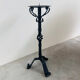 Hand-forged wrought iron candlestick stand, mid-20th century