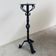 Hand-forged wrought iron candlestick stand, mid-20th century