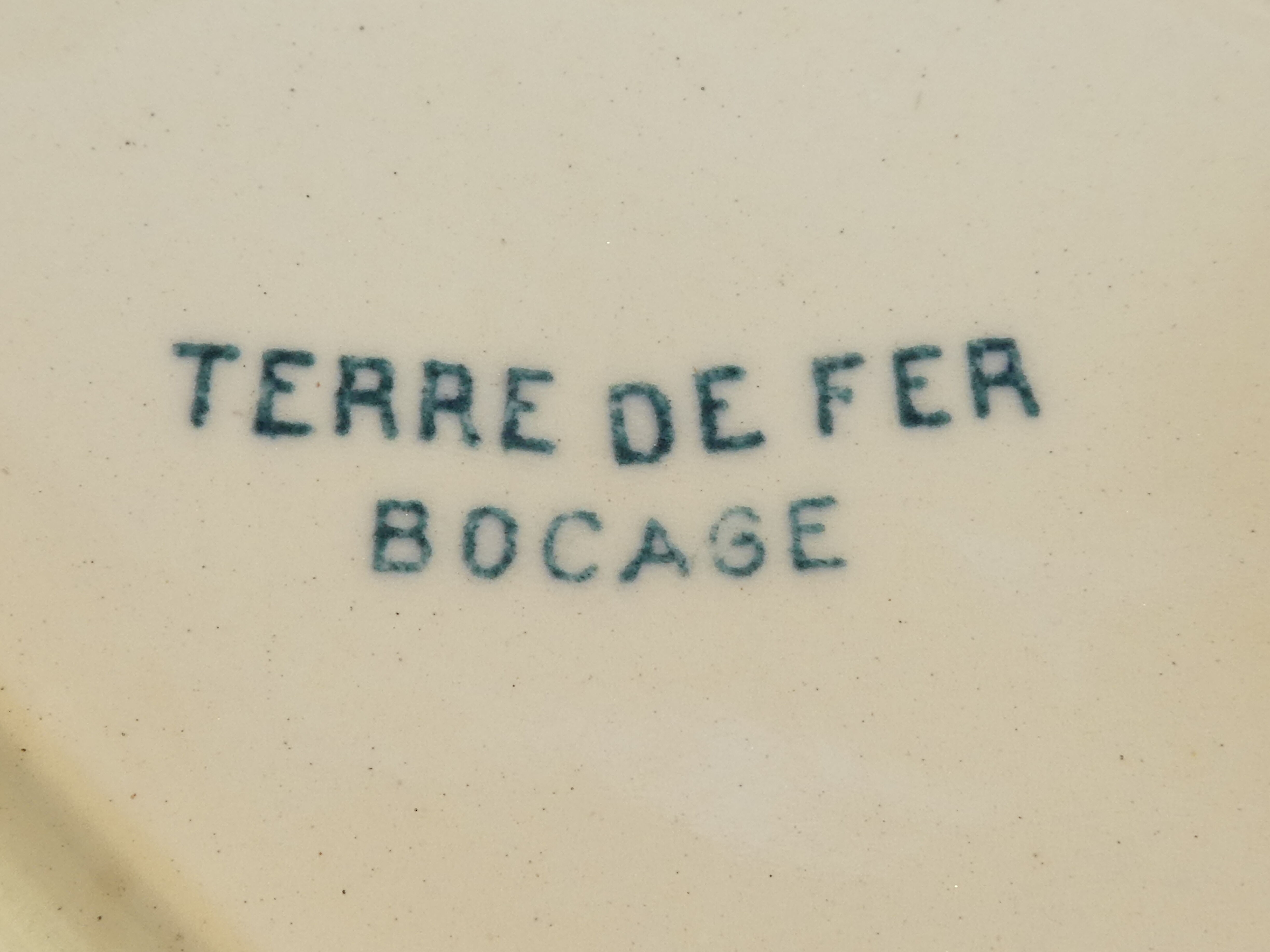 Oval faience ravier terre de fer bocage nº2