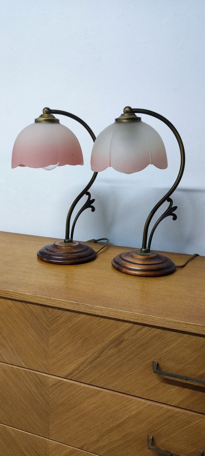 Pair of bedside lamps