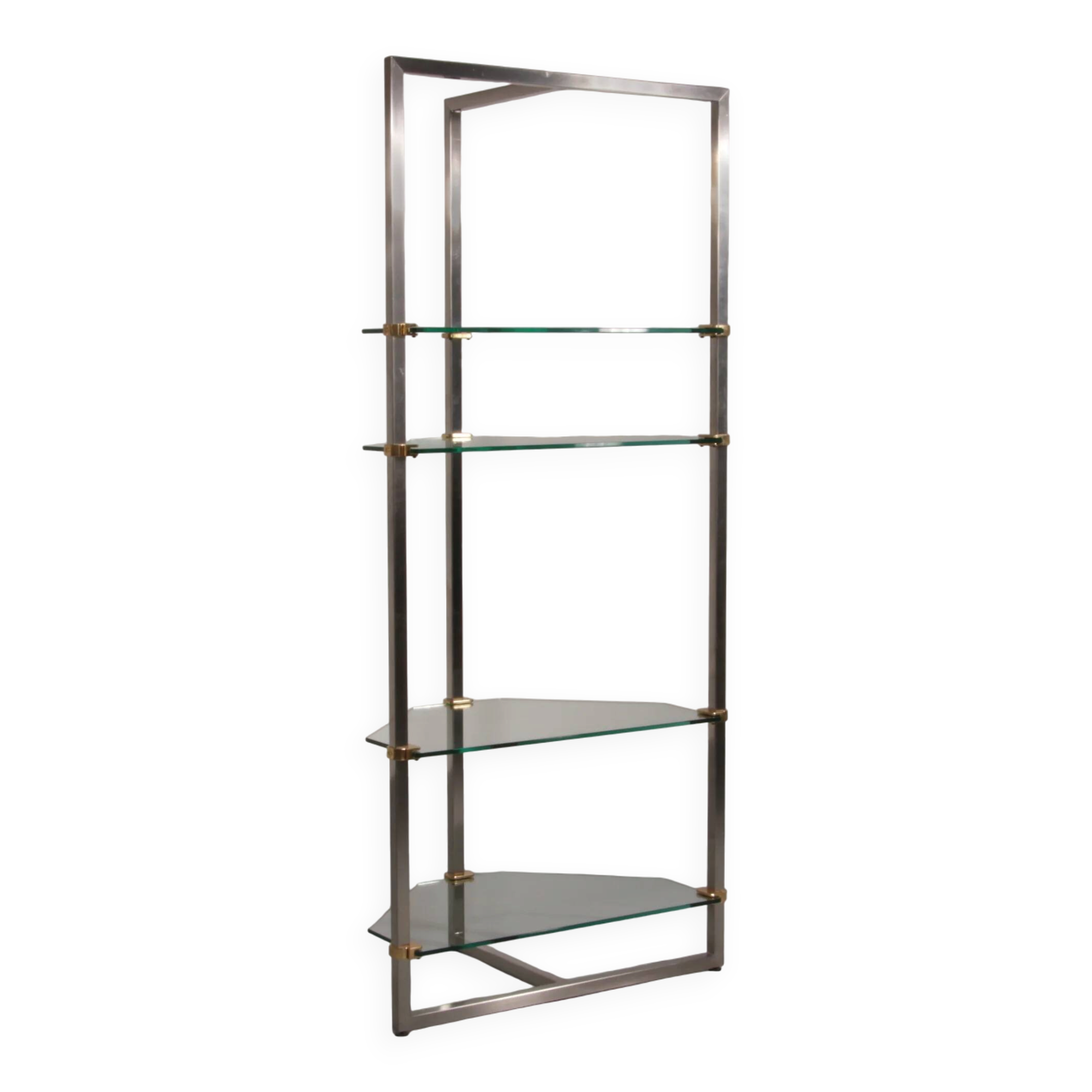 Peter Ghyczy 1970 corner cabinet – iconic stainless steel & aluminum model R16
