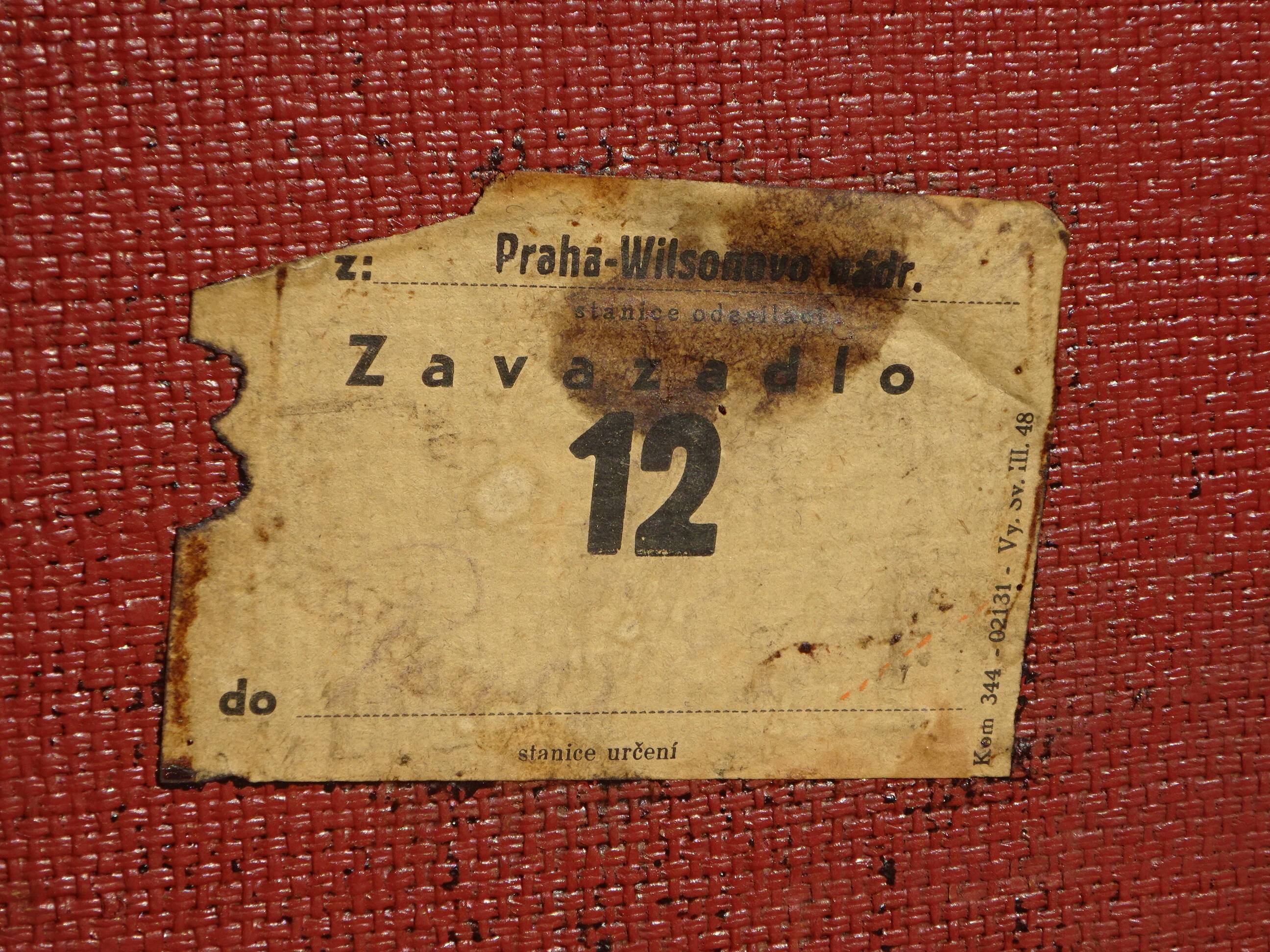 Old curved travel trunk