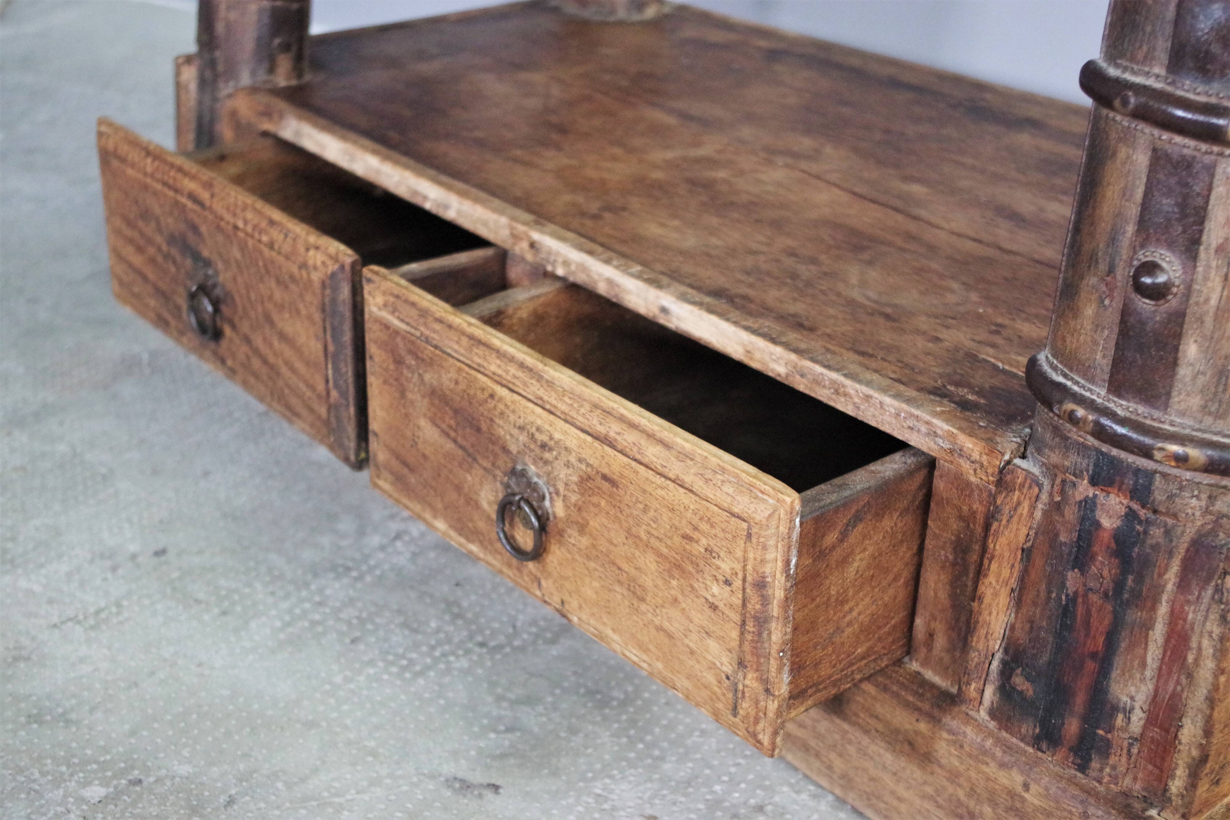 Ancient Indian library made of teak wood