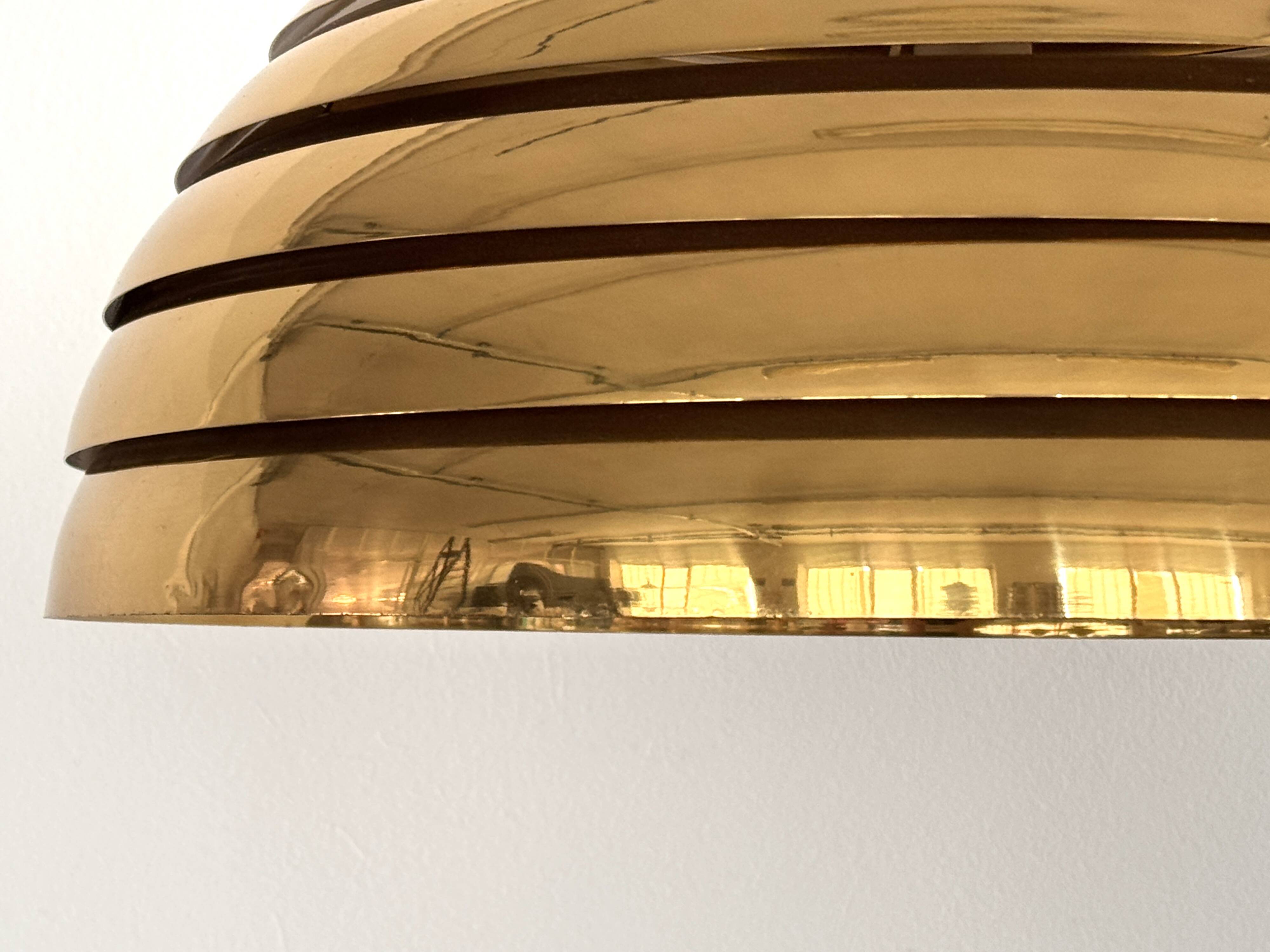 Midcentury Modern Brass Chandelier by Vereinigte Werkstätten, 1960