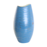 Vase en céramique allemande, bleu et or, 1960, artisanat, vintage