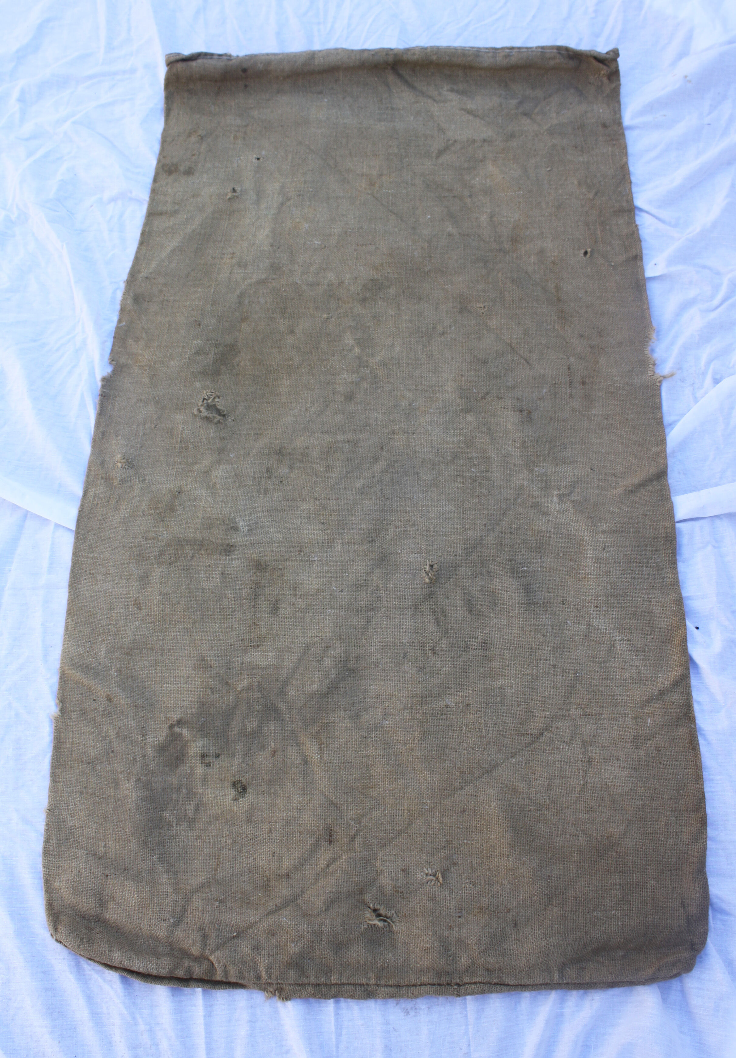 Old burlap sack grain Brittany