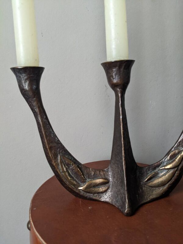 Chandelier vintage en bronze décoration campagne scandinave