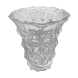 Vase en verre moulé made in Tchécoslovaquie années 70 vintage