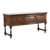 Antique English sideboard from the early 18th century made of oak