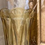 Large smoked glass vase from the 70s