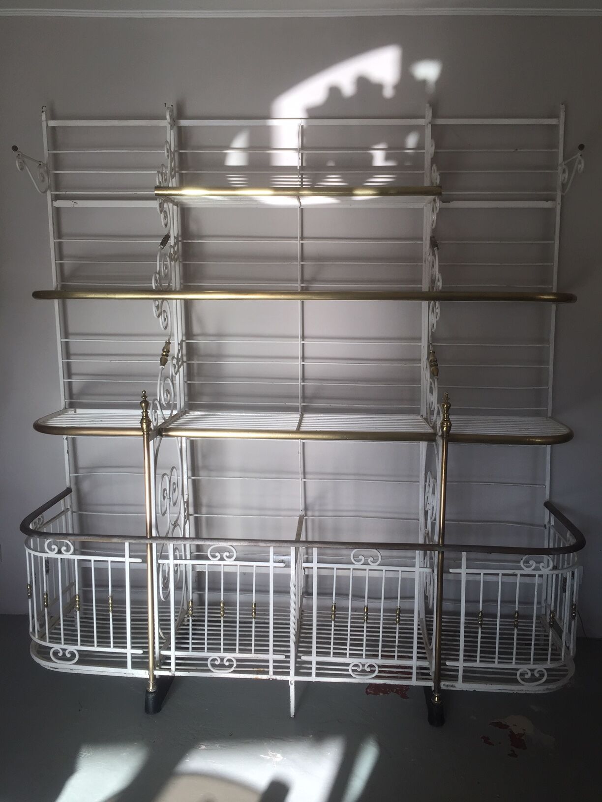 Bakery in 1900 wrought iron shelf