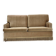 1970s, Danish 2-seater sofa, honey yellow furniture velour.