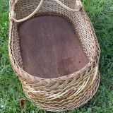 Rattan cradle basket
