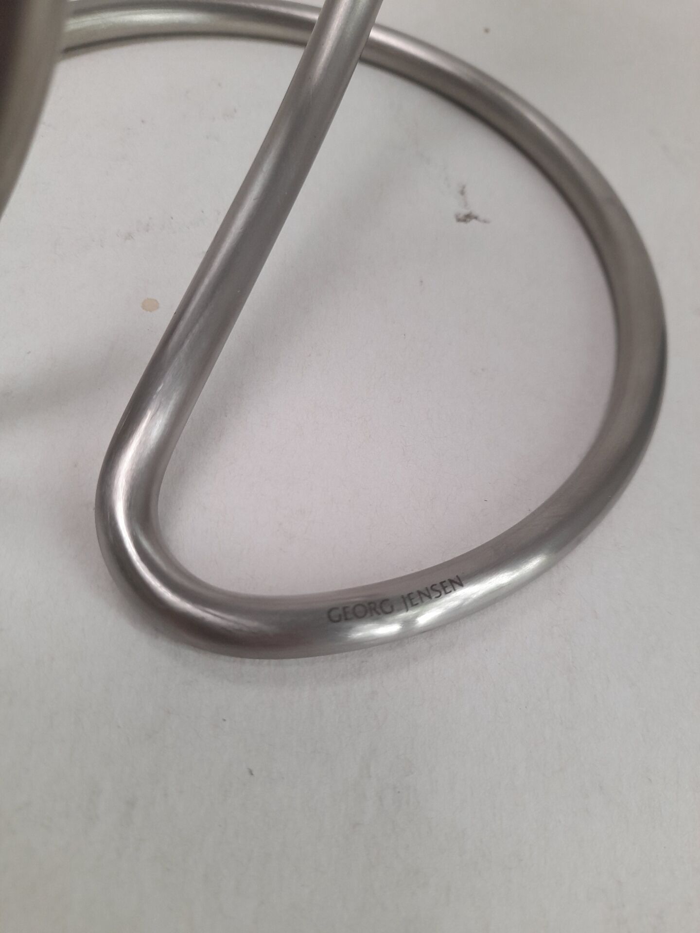 Bougeoir Georg Jensen en inox brossé
