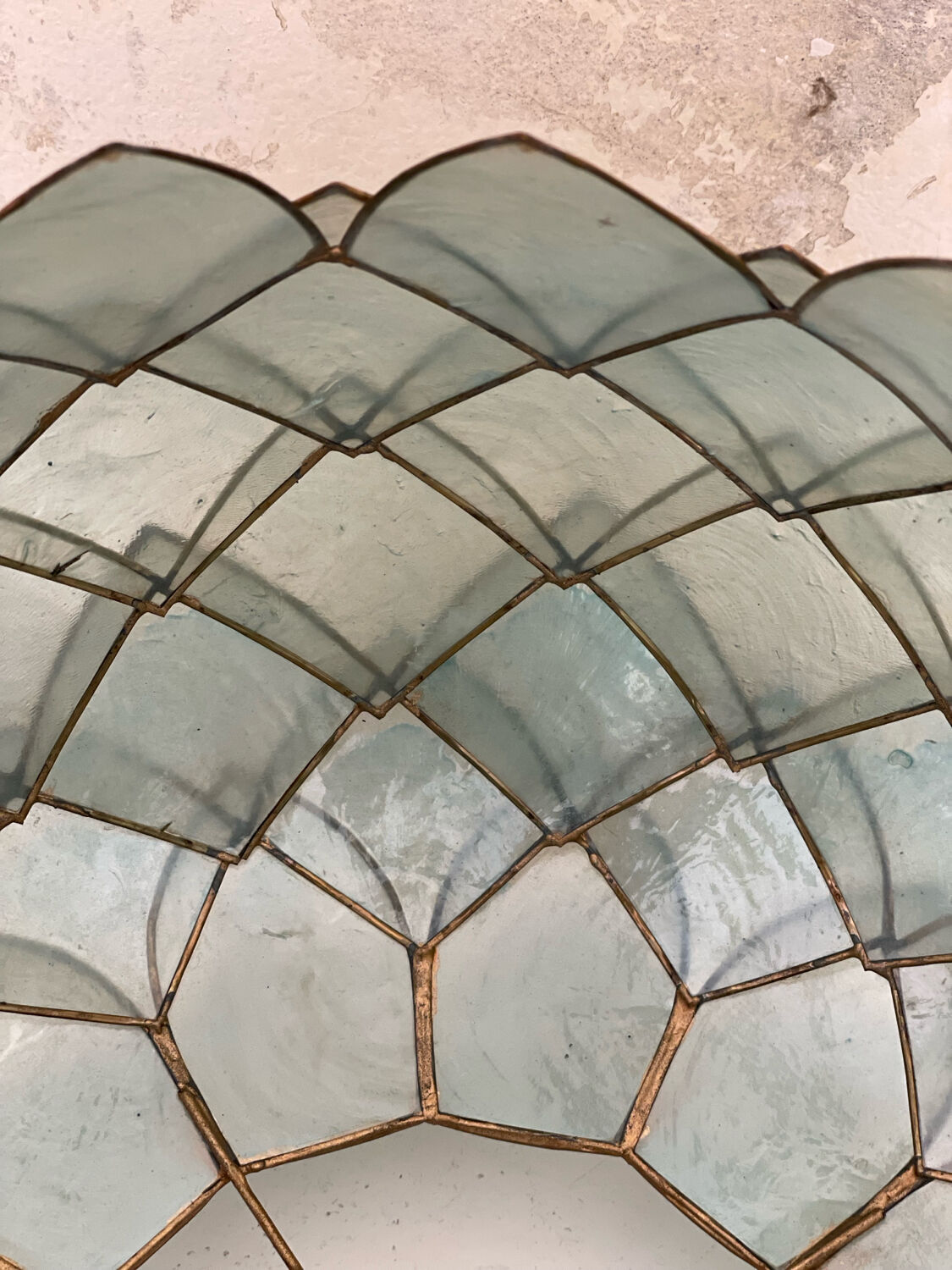 Abat-jour en nacre vintage