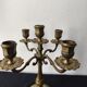 Five-branch candlestick, brass.