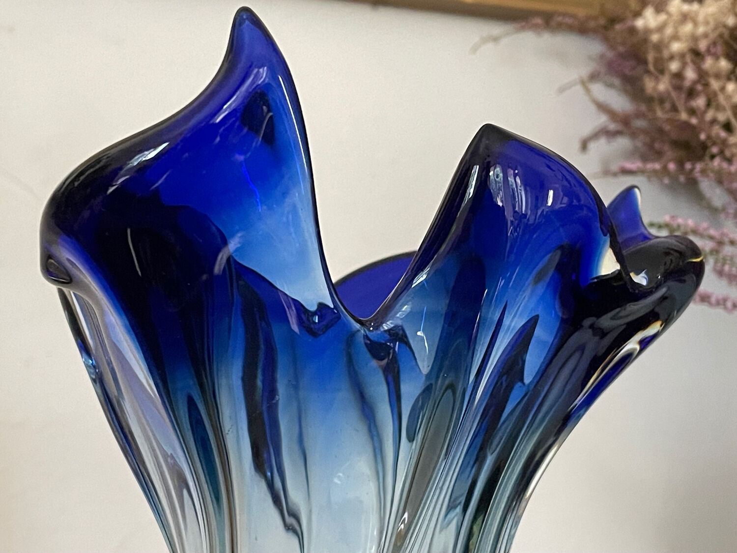 Vintage Murano twisted vase