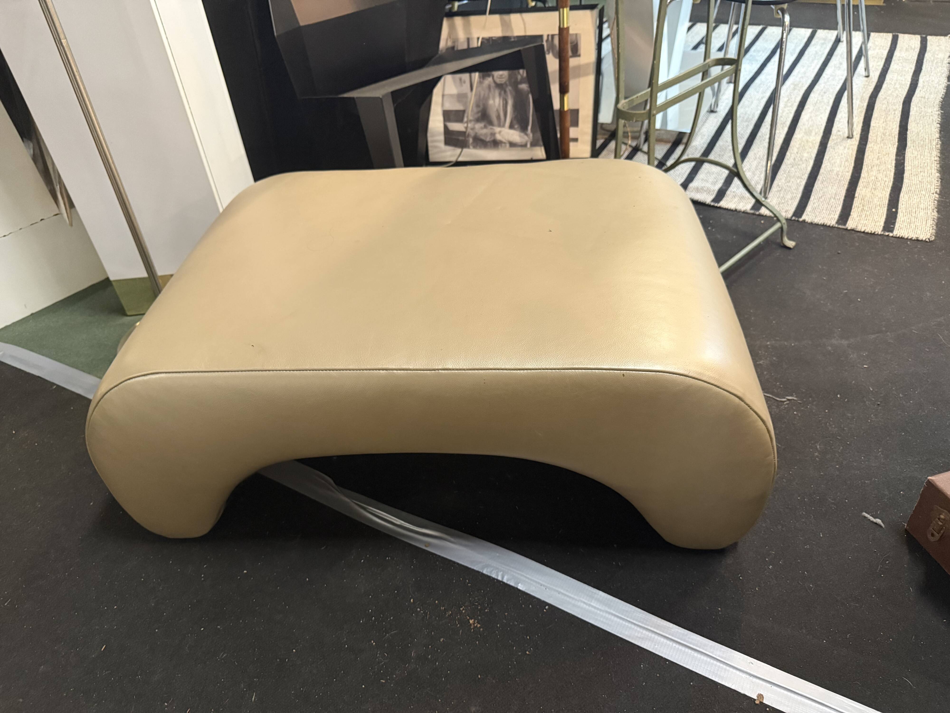 Gold leather leg rest
