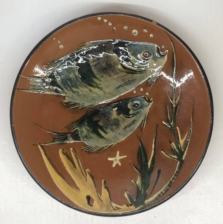 Lluis Puigdemont dish with fish decoration