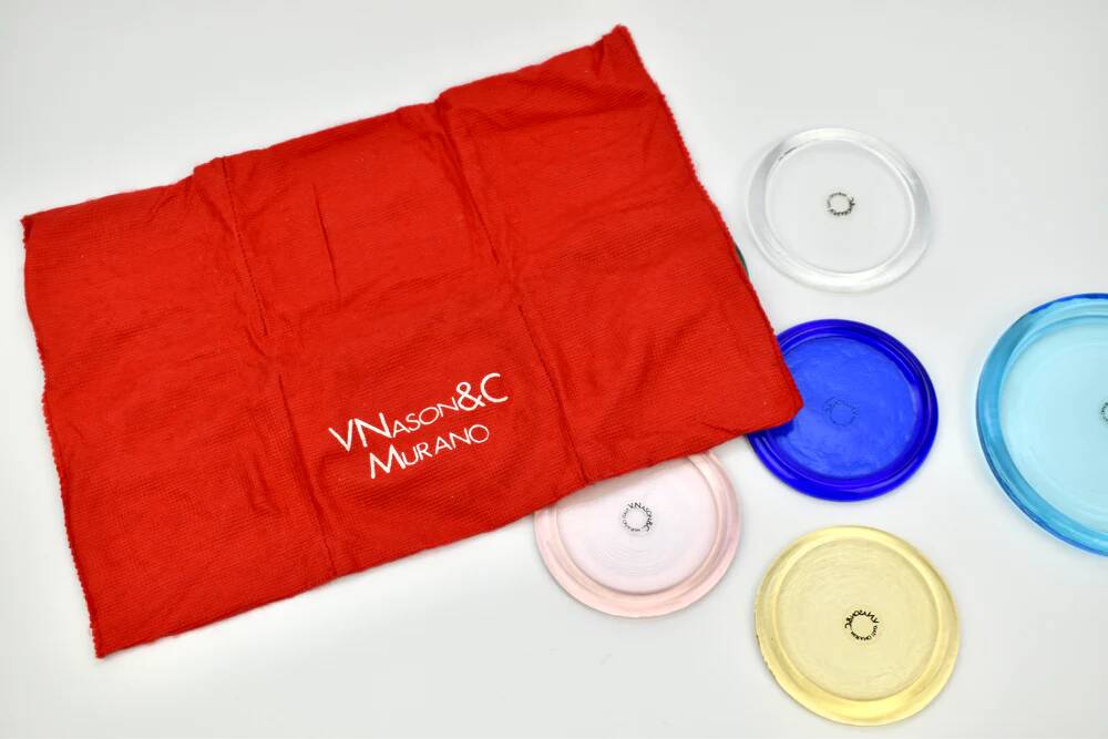 Vintage Murano Glass Coasters by V. Nason & C.