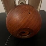 Lampe boule bois massif