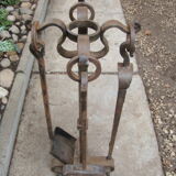 Old wrought iron fireplace accessories