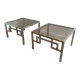 Pair of chrome designer side tables