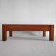 Vintage coffee table in solid elm and smoked graphit from the years 70