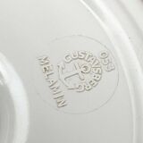 White melamine ashtray, mid-century Swedish design by Gunnar Larson for Gustavsberg, 1960s.