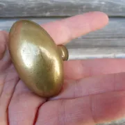 Antique gilded brass door handle