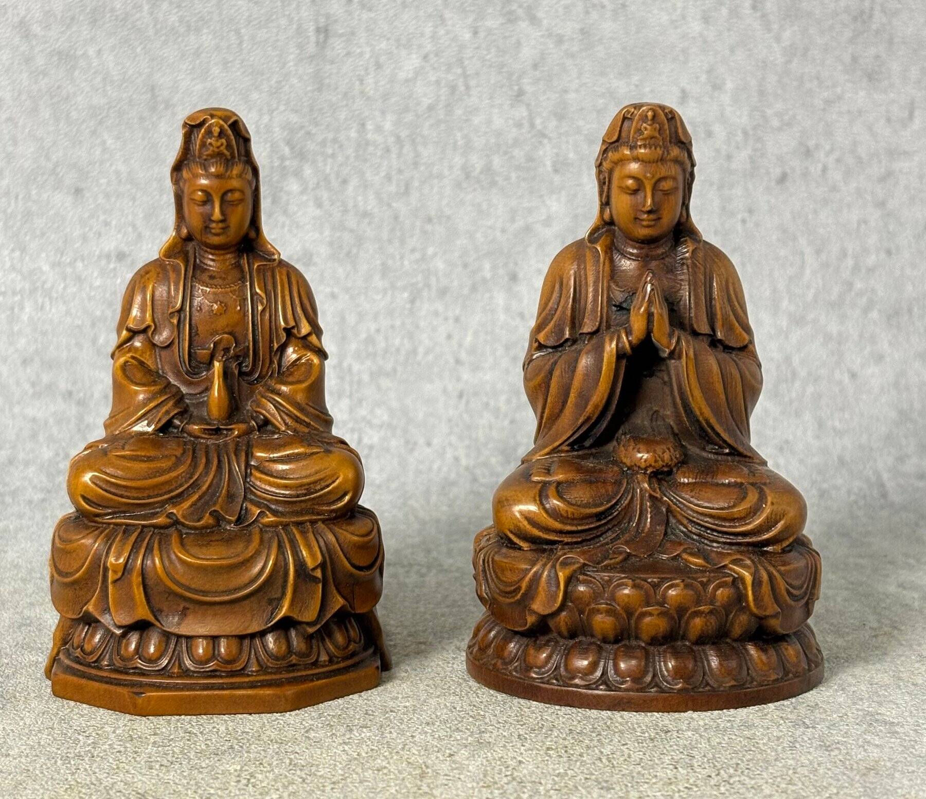 Two magnificent statues of Guanyin. Guanyin (觀音) is one of the bodhisattvas.
