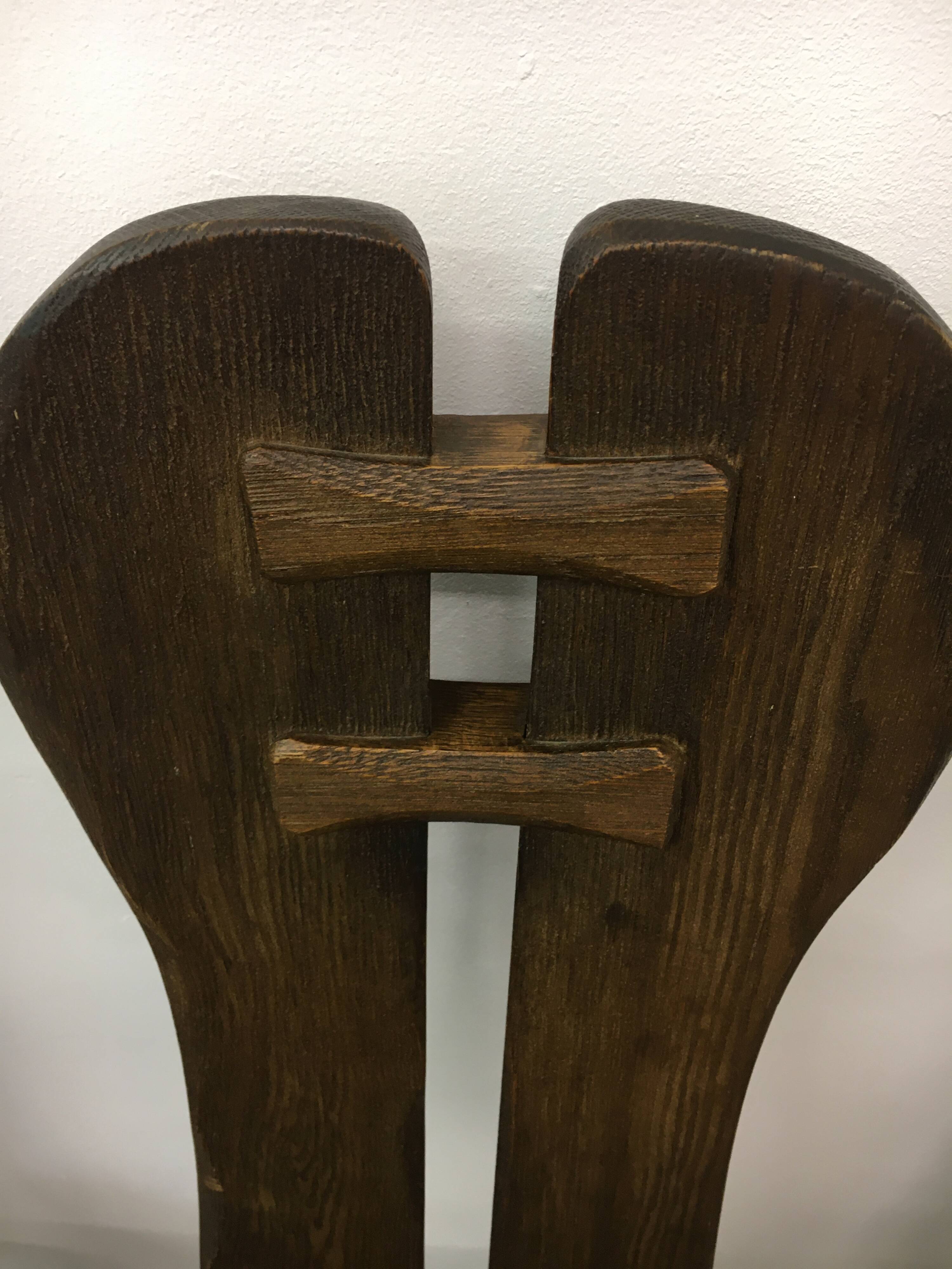 Set of 4 Belgian Brutalist Dining Chairs from De Puydt, 1970’s