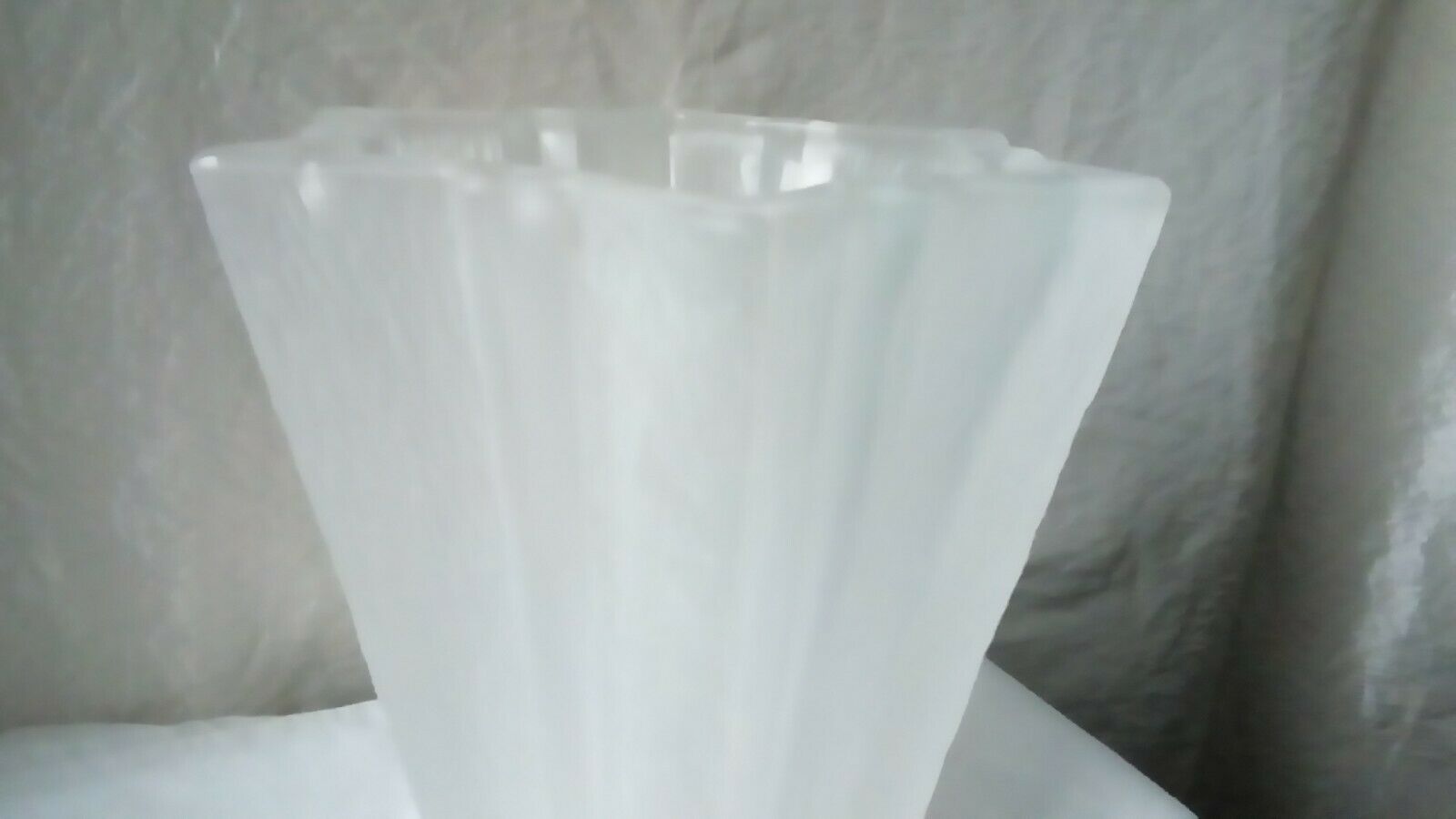 Compressed glass vase star shape art deco
