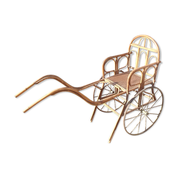 Child cart in bamboo and osier 1900