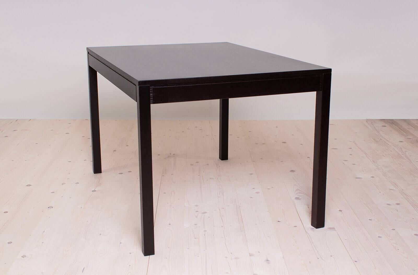 Vintage dining set, 4 chairs, extendable dining table, rope seating, 1970s