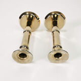 Pair of gilded candlesticks, 1960s Denmark