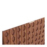 Contemporary Pair of Italian Sideboards Made of Solid Wood and Travertine